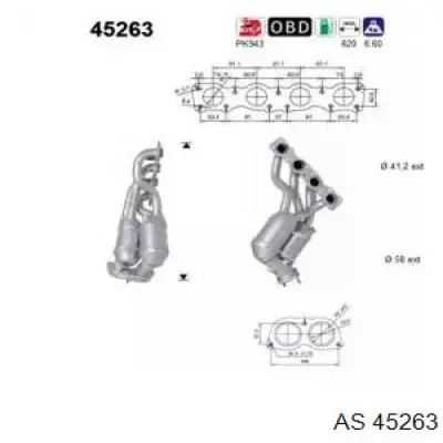 Коллектор выпускной 45263 AS/Auto Storm