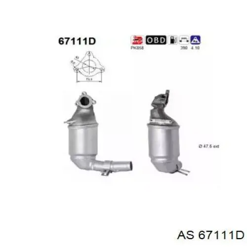 Катализатор 67111D AS/Auto Storm