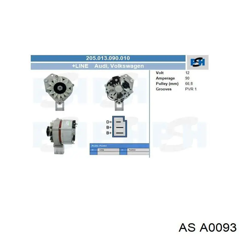 Генератор автомобиля VAG 068903029Q