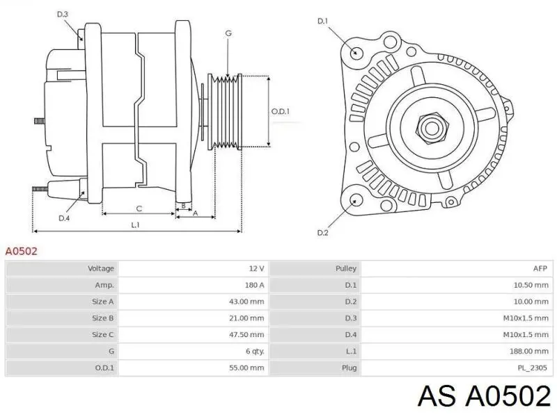 Генератор A0502 AS/Auto Storm