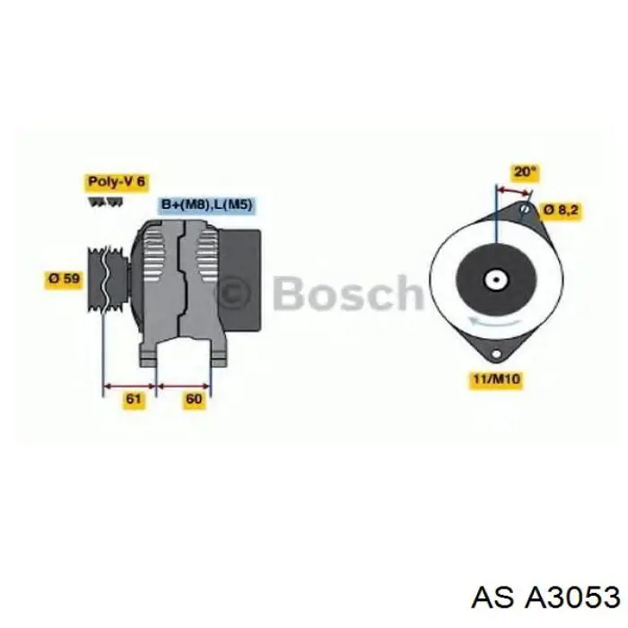 Автомобильный генератор AS/Auto Storm A3053 цена, от 147.64 USD