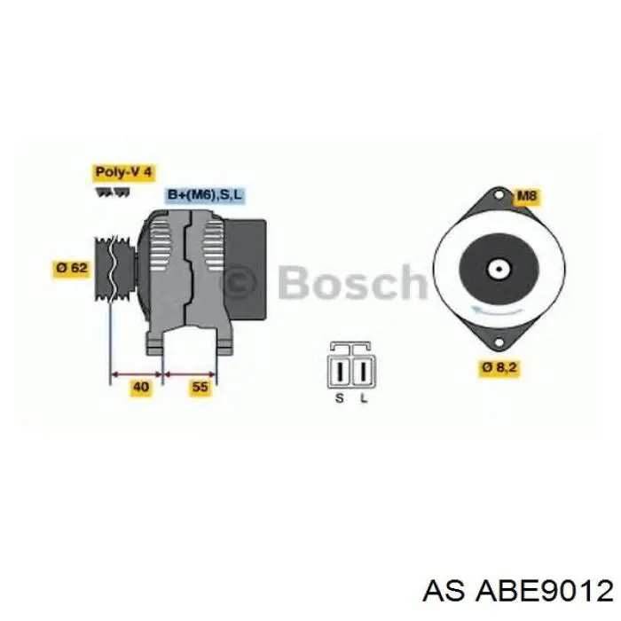 ABE9012 AS/Auto Storm Подшипник для генератора