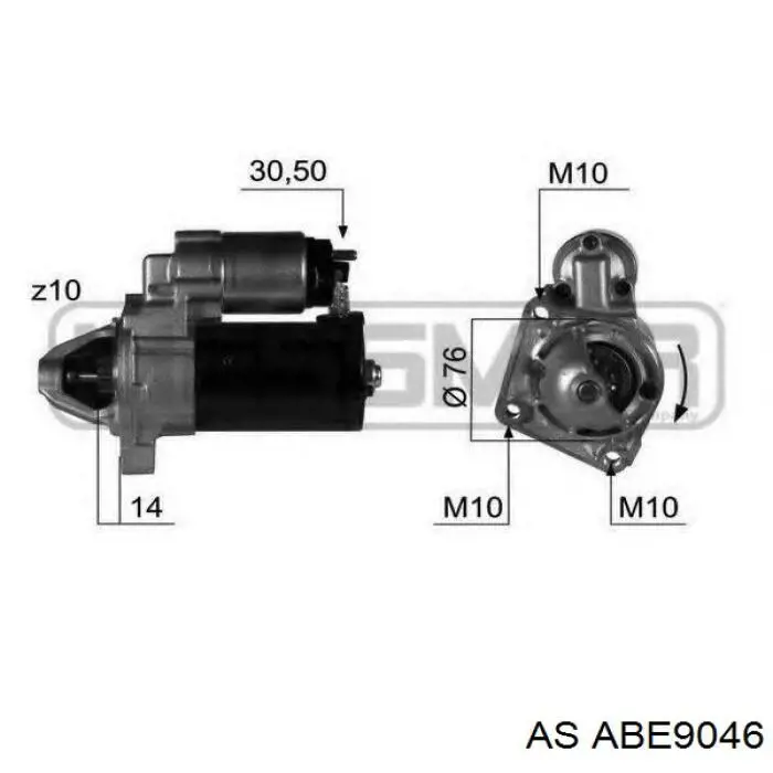 ABE9046 AS/Auto Storm Подшипники стартера
