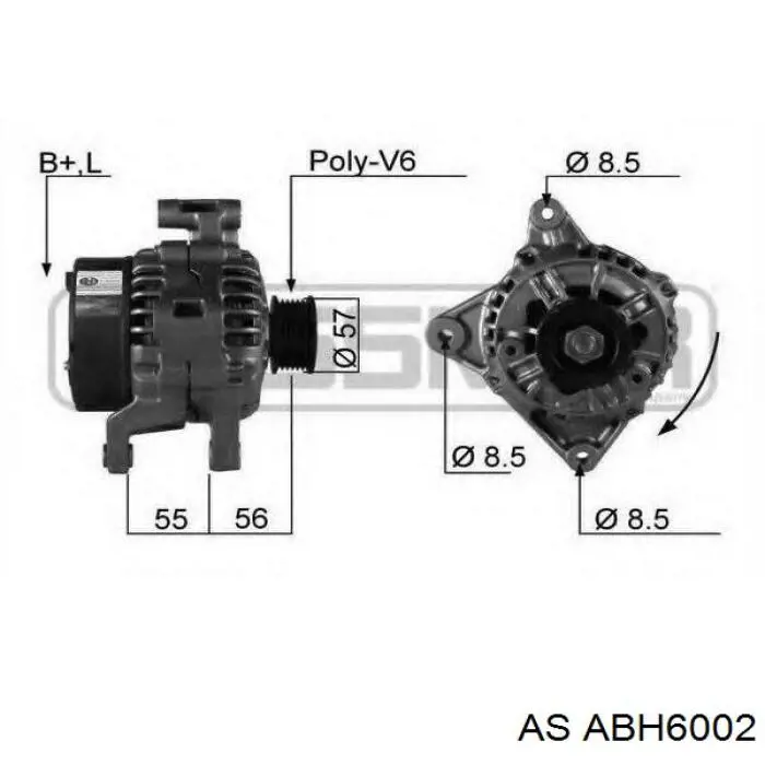 Щеткодержатель генератора AS/Auto Storm ABH6002