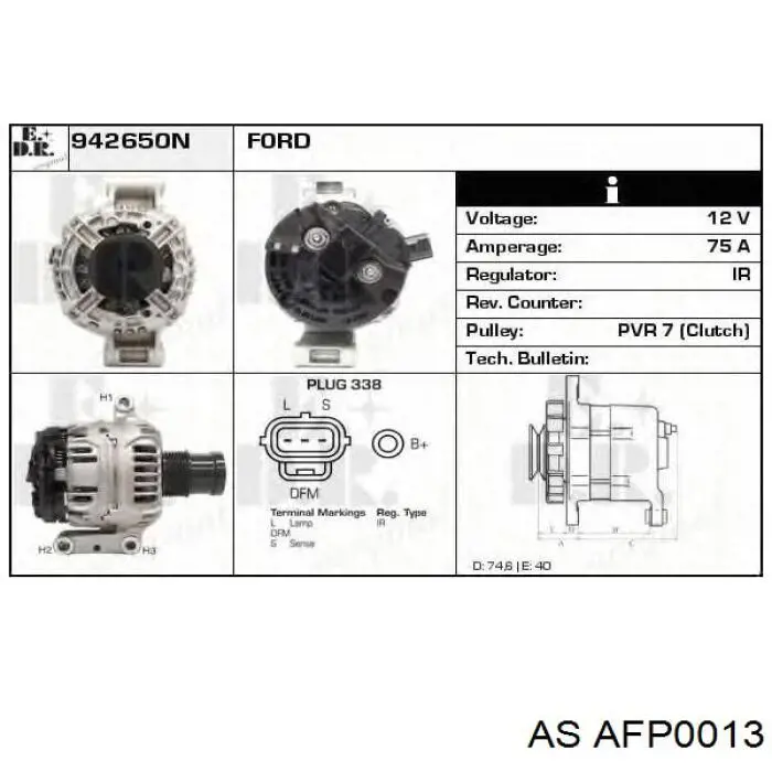 Купить AFP0013 AS/Auto Storm Шкив ремня генератора