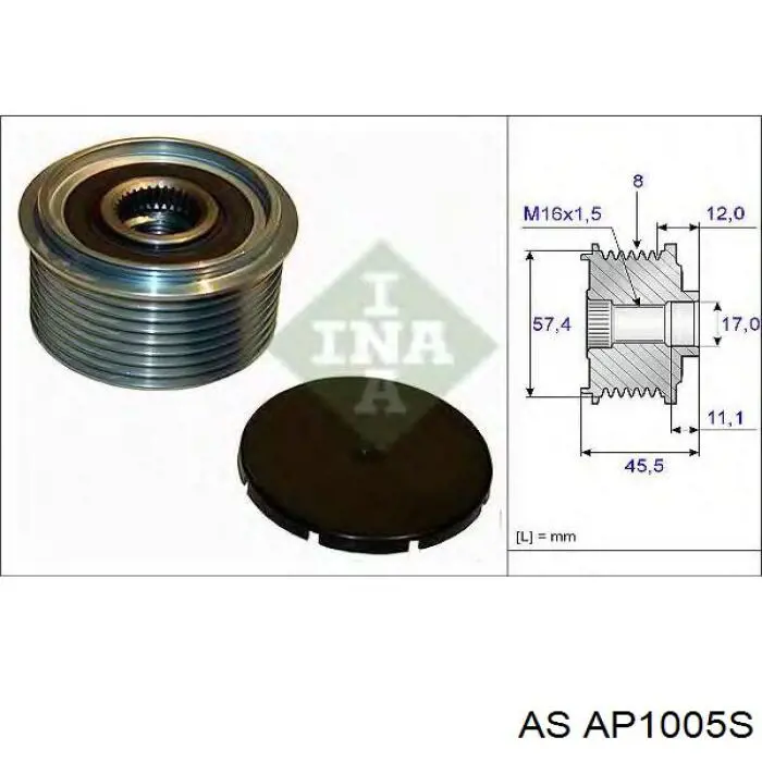 AP1005S AS/Auto Storm Обгонная муфта генератора