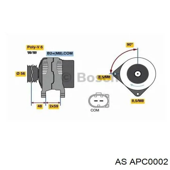 Крышка генератора задняя APC0002 AS/Auto Storm