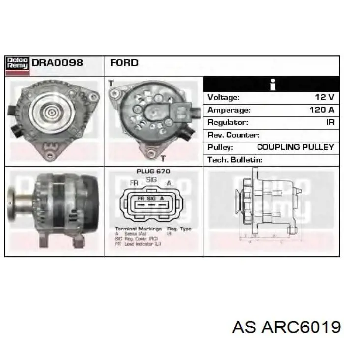 Диодный мост ARC6019 AS/Auto Storm