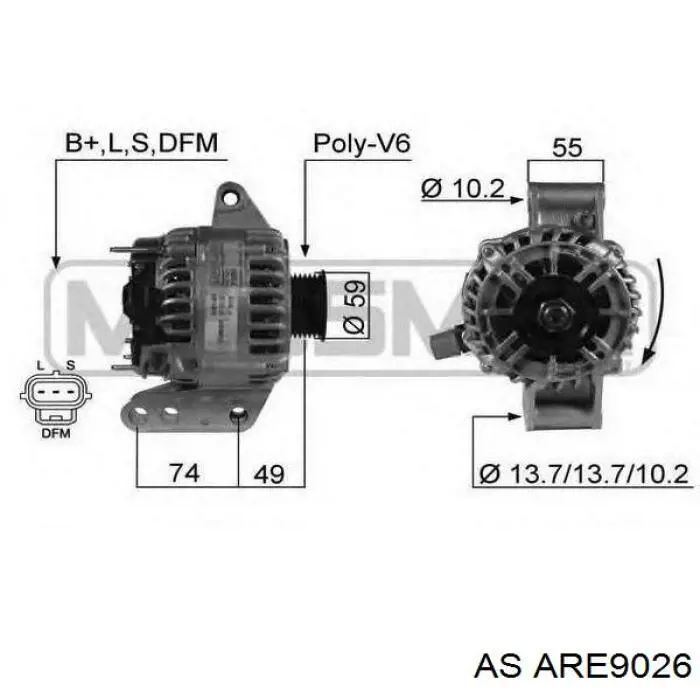 Реле зарядки генератора AS/Auto Storm ARE9026 цена, от 16.63 USD