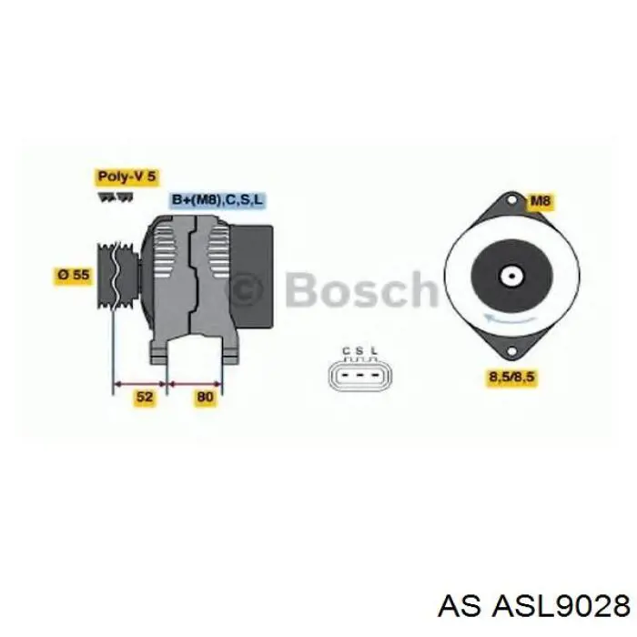Автомобильный генератор AS/Auto Storm ASL9028 цена, от 3.17 USD