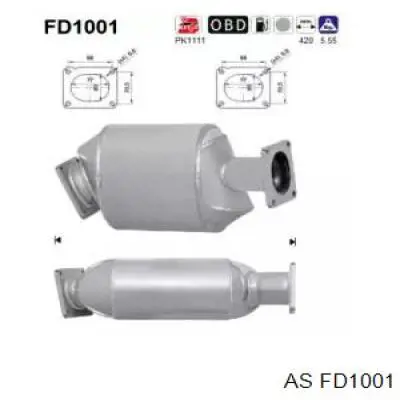 FD1001 AS/Auto Storm Сажевый фильтр DPF