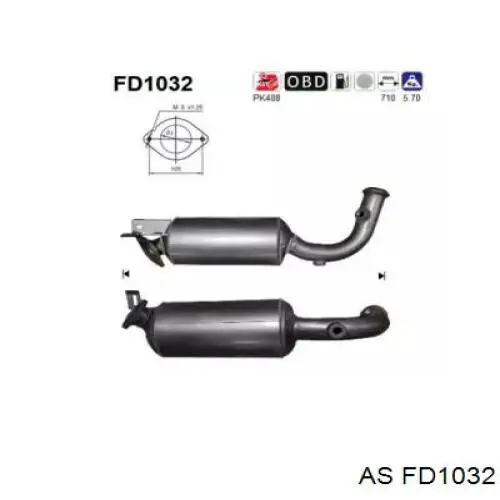 FD1032 AS/Auto Storm сажевый фильтр системы отработавших газов