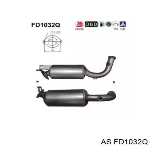 Сажевый фильтр системы отработавших газов FD1032Q AS/Auto Storm