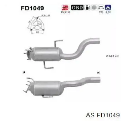 ДПФ фильтр BM Catalysts BM11349 цена, от 243.09 USD