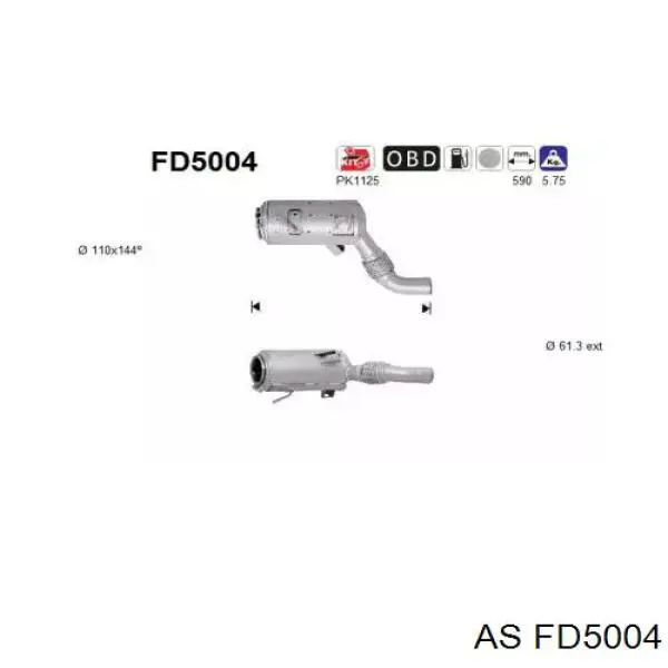 BM11040H BM Catalysts Сажевый фильтр DPF