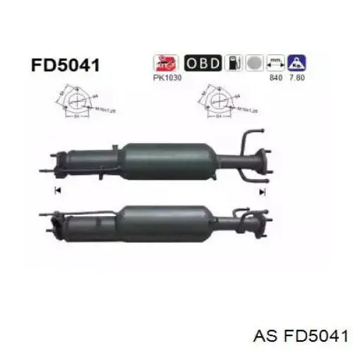 Сажевый фильтр системы отработавших газов FD5041 AS/Auto Storm