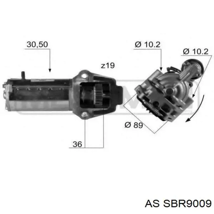 Крышка стартера передняя AS/Auto Storm SBR9009 цена, от 13.87 USD