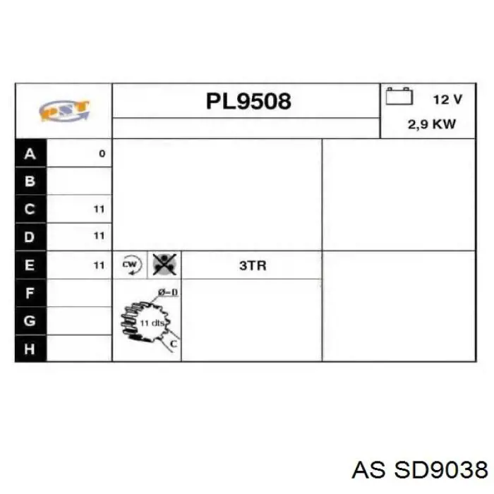  Бендикс AS/Auto Storm SD9038 цена, от 14.71 USD