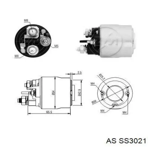 SS3021 AS/Auto Storm Тяговое реле стартера
