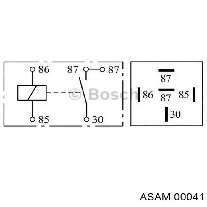 Relé, ventilador de habitáculo 00041 Asam