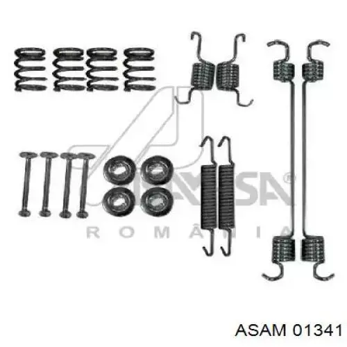 Монтажный комплект задних барабанных колодок 01341 Asam