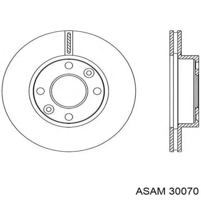30070 Asam Диск тормозной передний