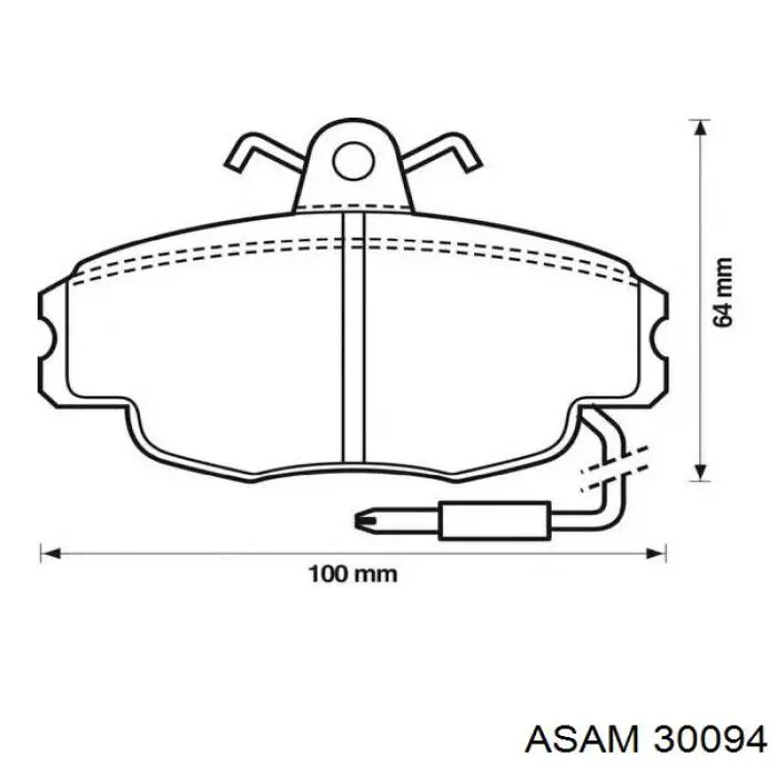 Купить 30094 Asam Колодки тормозные