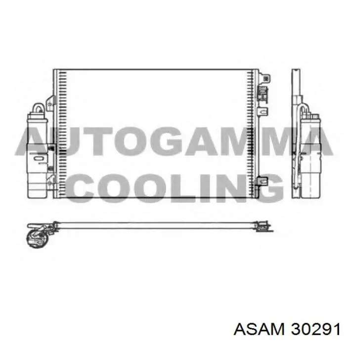 Радиатор кондиционера 30291 Asam