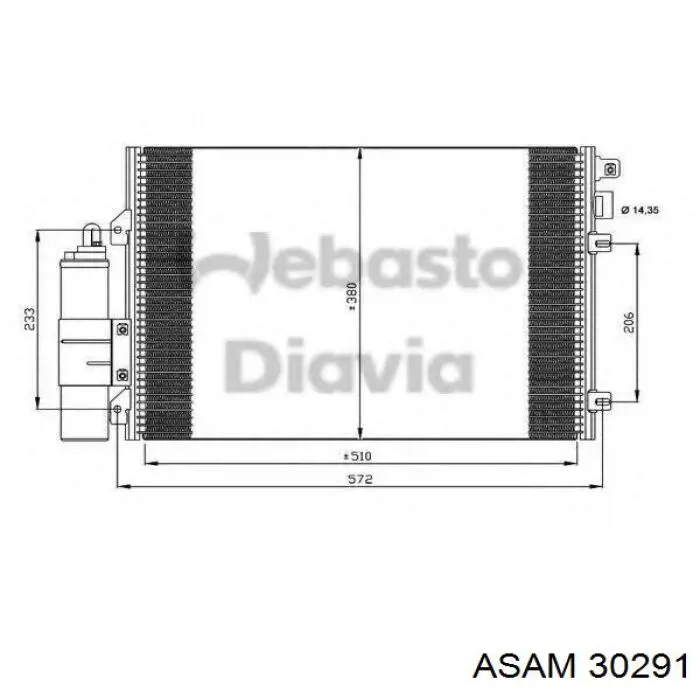 Конденсатор кондиционера Asam 30291 цена, от 73.65 USD