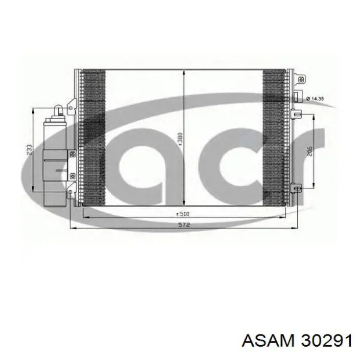 Купить 30291 Asam Радиатор системы охлаждения кондиционера