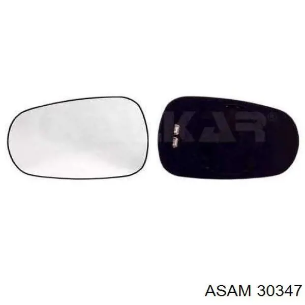 30347 Asam зеркальный элемент зеркала заднего вида левого