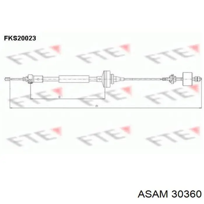 Трос сцепления 30360 Asam