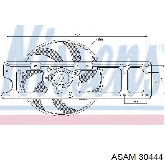 Электровентилятор охлаждения в сборе Asam 30444 цена, от 44.27 USD