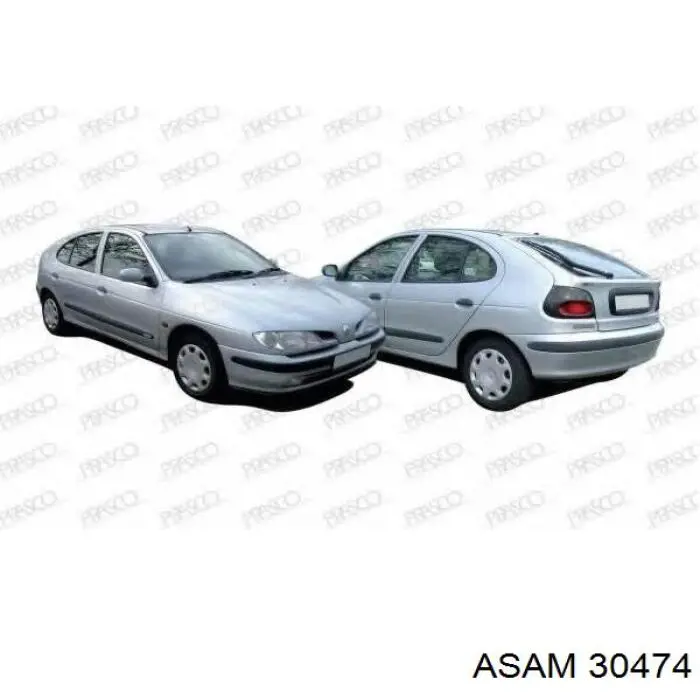Ручка двери левой, внутренняя, перед/зад Asam 30474 цена, от 3.82 USD