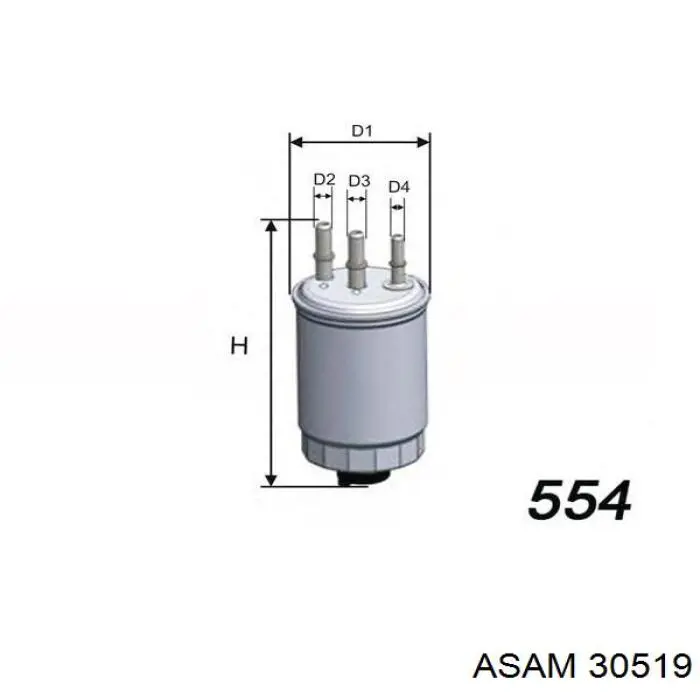 Фильтр тонкой очистки топлива Asam 30519 цена, от 7.70 USD