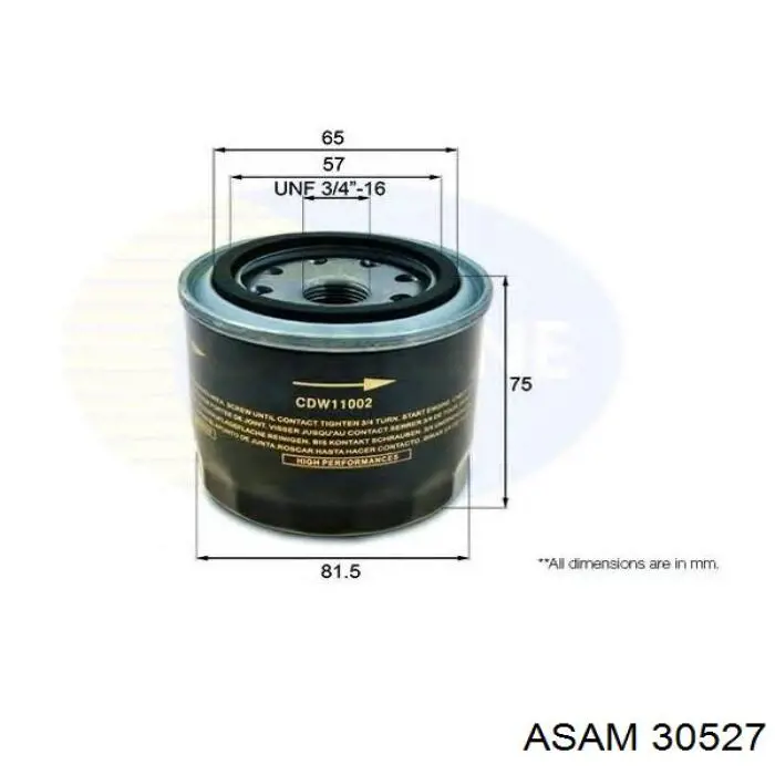 Фильтр очистки масла центробежный Asam 30527 цена, от 2.21 USD