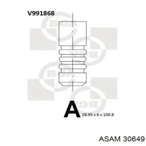 30649 Asam клапан выпускной