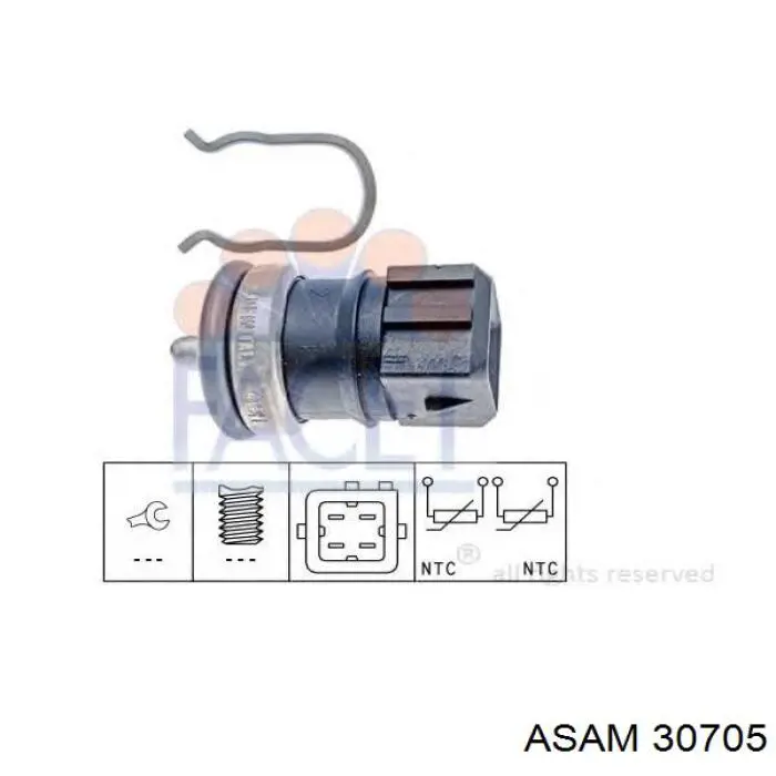 30705 Asam датчик температуры охлаждающей жидкости