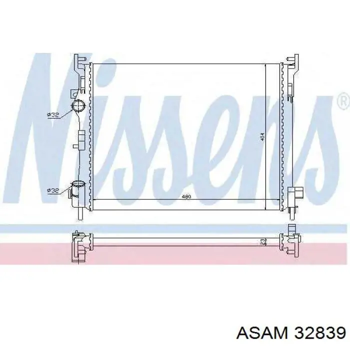 Радиатор охлаждения двигателя Asam 32839 цена, от 51.58 USD