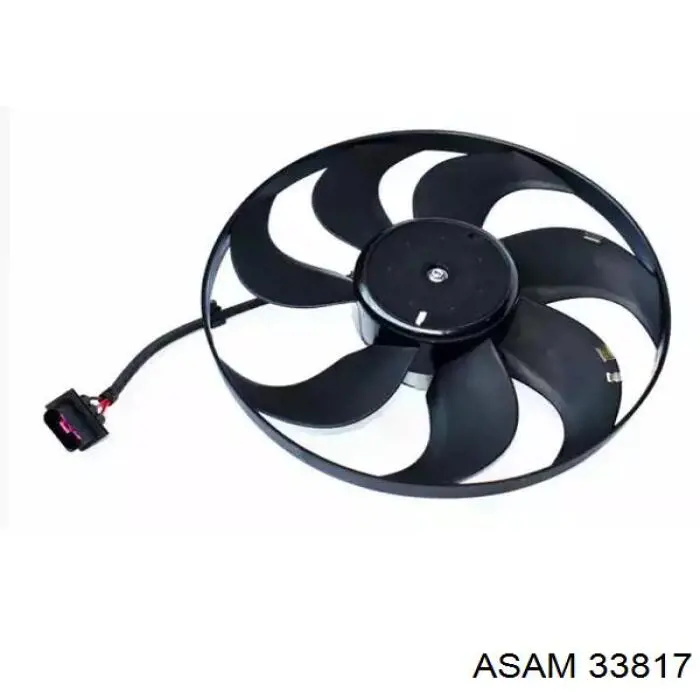 Электровентилятор охлаждения в сборе (мотор+крыльчатка) ASAM 33817