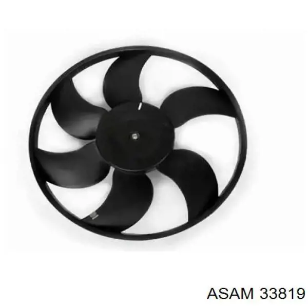33819 Asam электровентилятор охлаждения в сборе (мотор+крыльчатка)