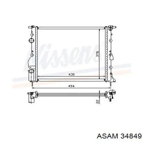 Радиатор 34849 Asam