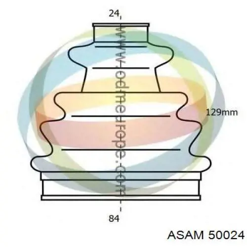 Купить 50024 Asam Пыльник гранаты наружный, передний