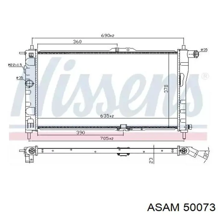 Радиатор охлаждения Asam 50073