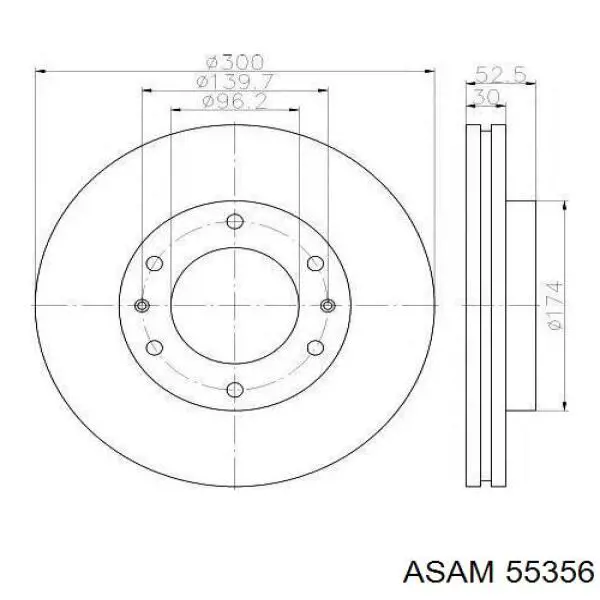 Колодки дисковые  Asam 55356 цена, от 12.09 USD