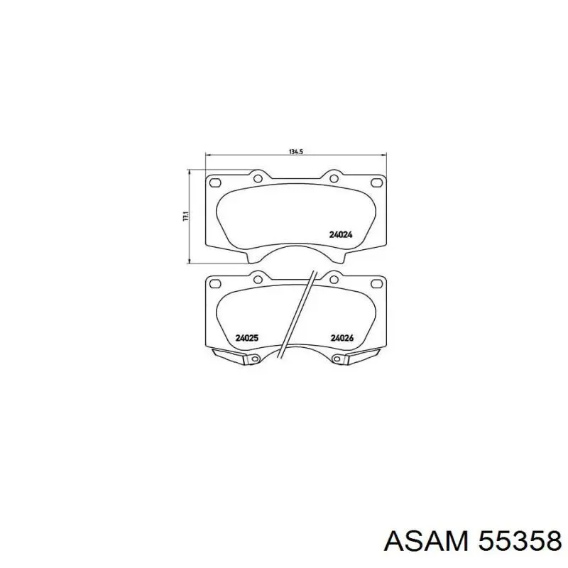 Купить 55358 Asam Колодки тормозные