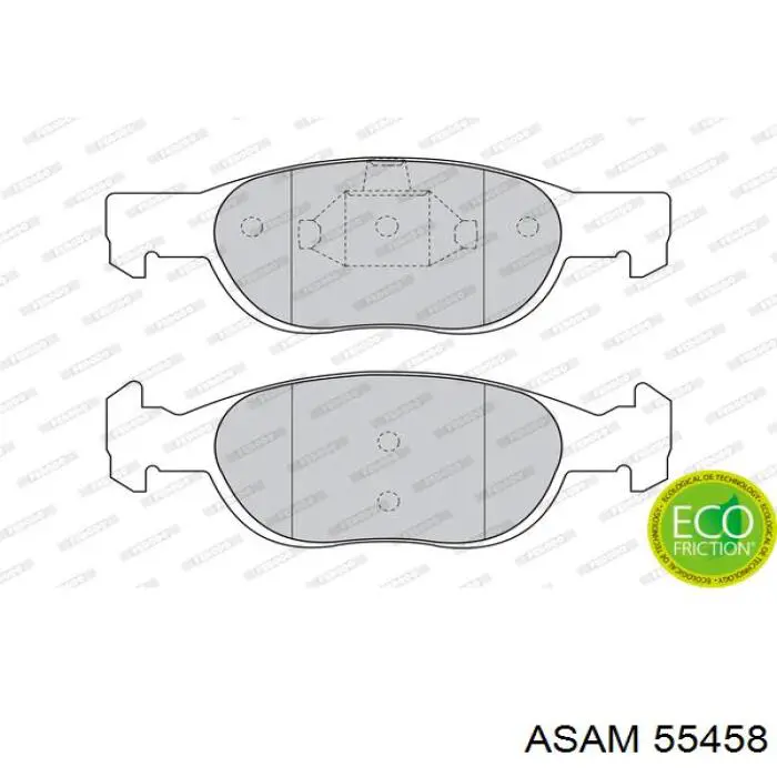 Купить 55458 Asam Колодки тормозные
