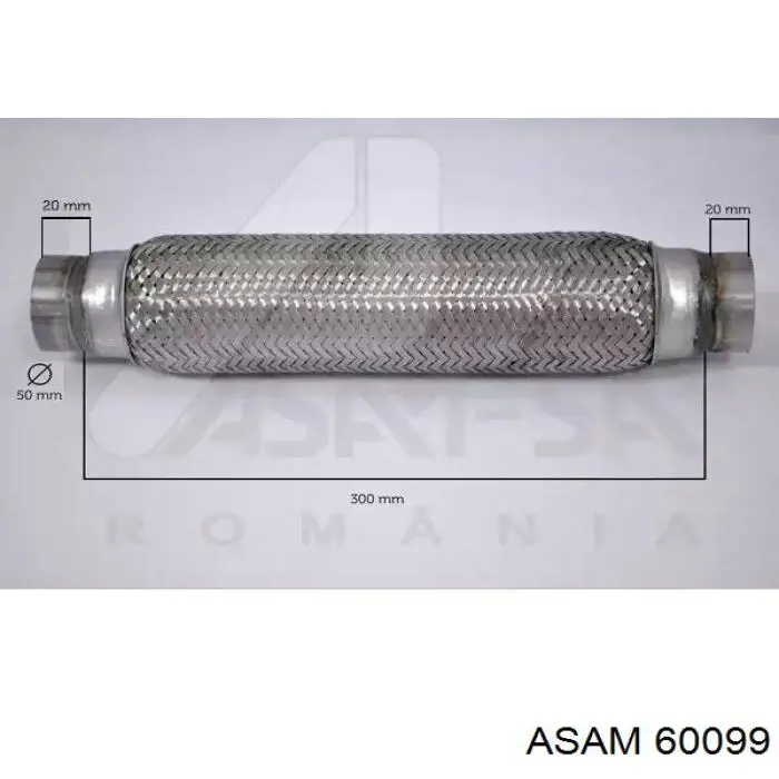 Гофра глушителя 60099 Asam