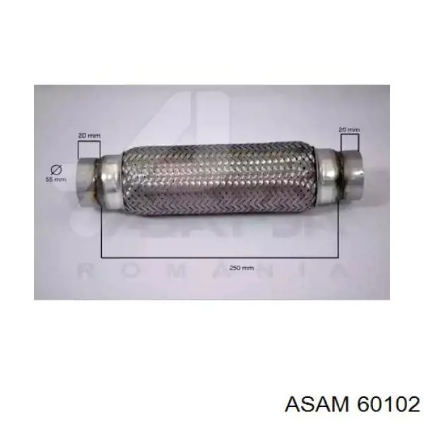 60102 Asam ondulação do silenciador