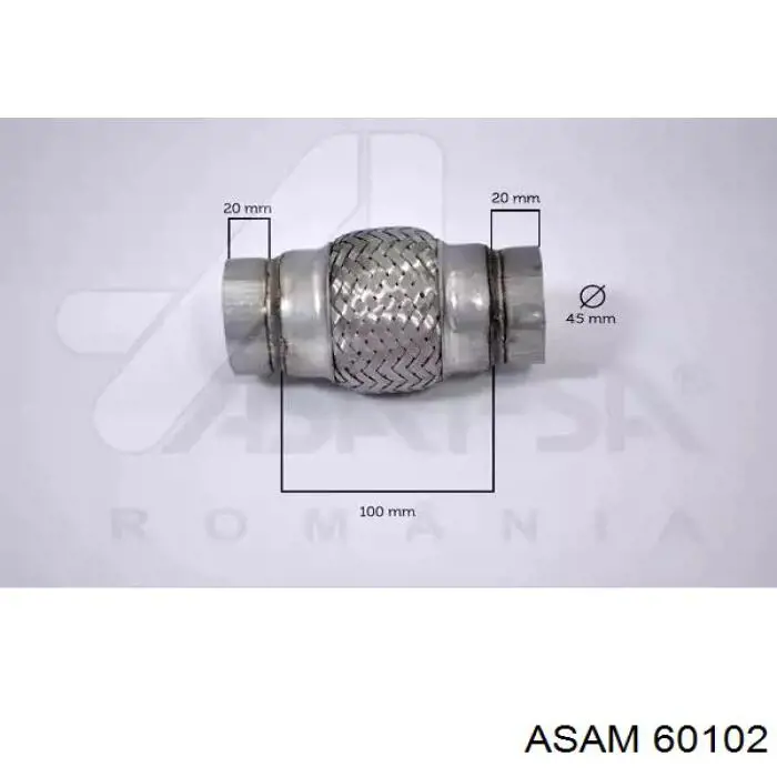 Гофра приемной трубы Asam 60102 цена, от 19.69 USD